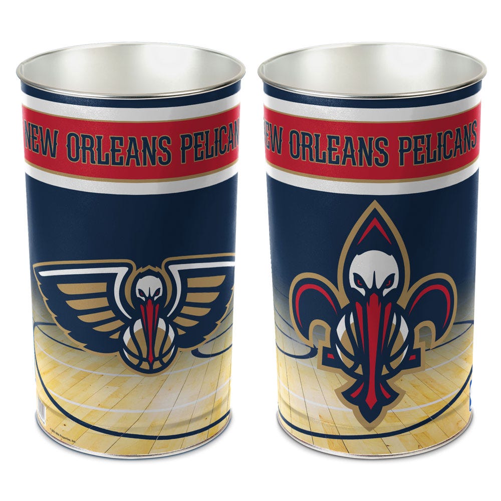 New Orleans Pelicans Wastebasket 15 Inch Periodic Restock