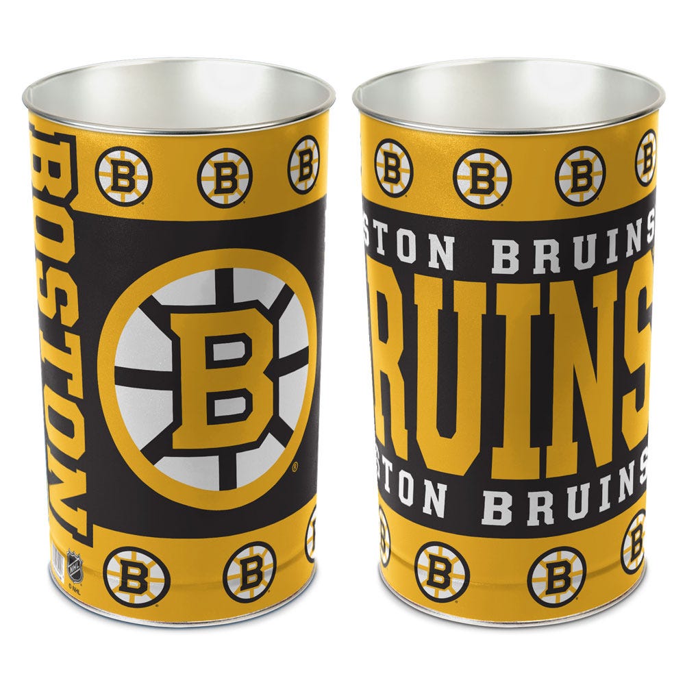Boston Bruins Wastebasket 15 Inch Periodic Restock