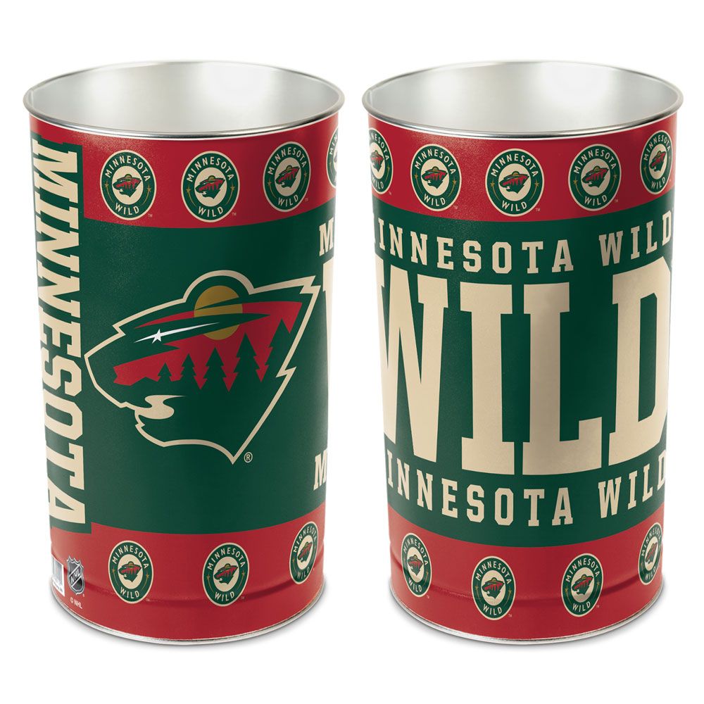Minnesota Wild Wastebasket 15 Inch Periodic Restock