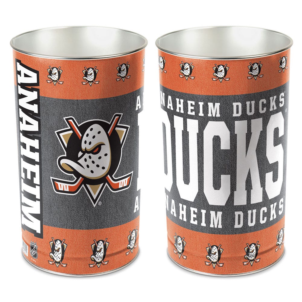 Anaheim Mighty Ducks Wastebasket 15 Inch Periodic Restock