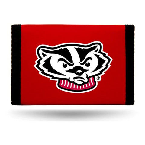 Wisconsin Badgers Wallet Nylon Trifold Red