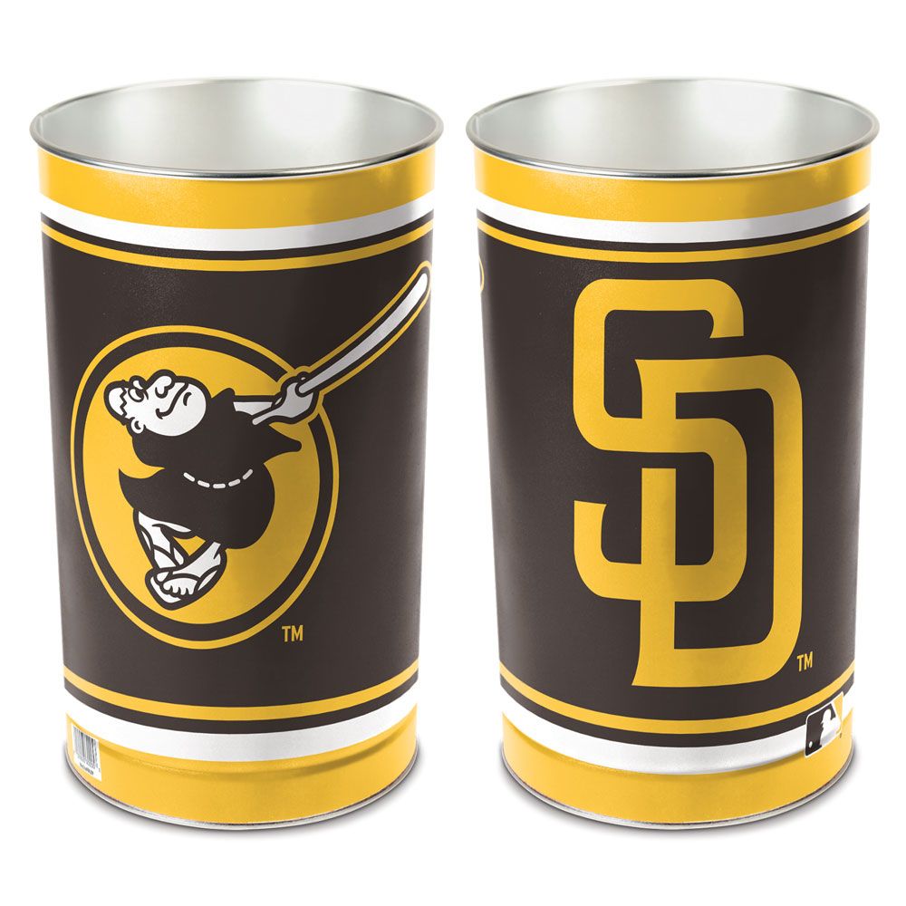 San Diego Padres Wastebasket 15 Inch Periodic Restock