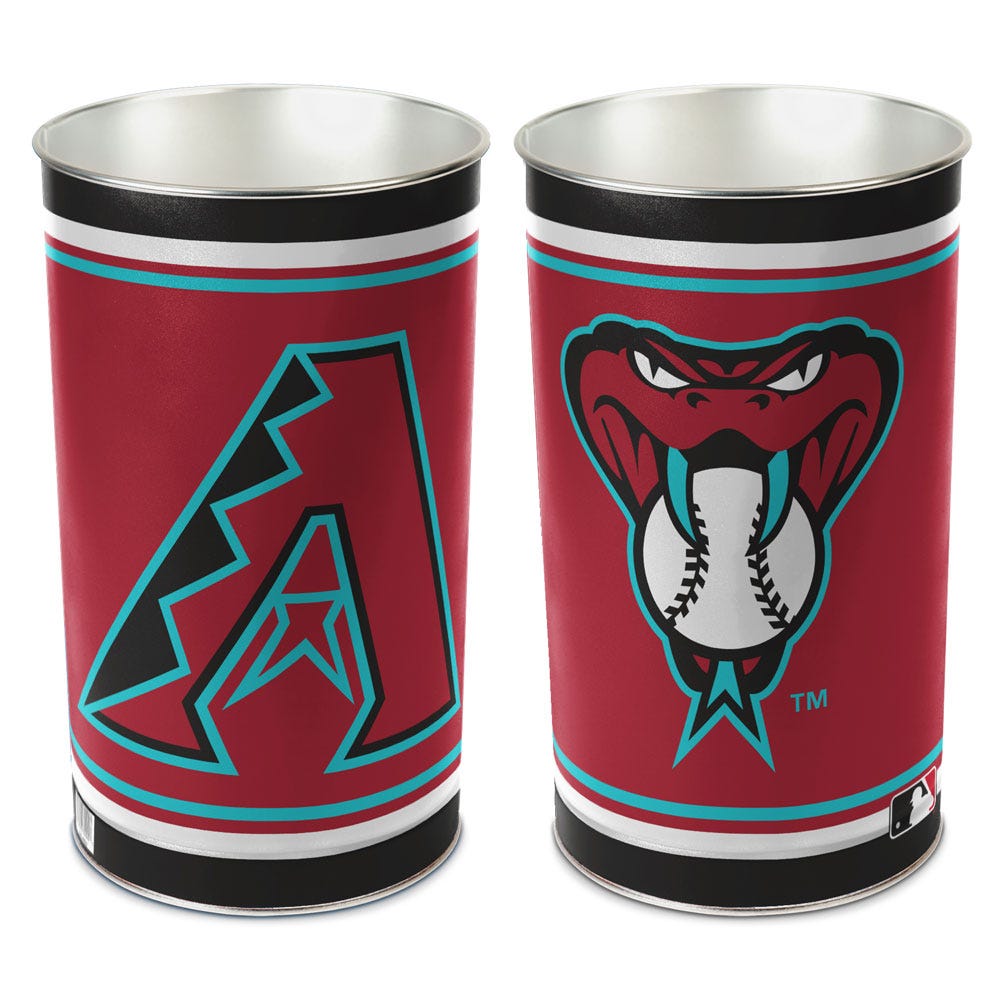 Arizona Diamondbacks Wastebasket 15 Inch Periodic Restock