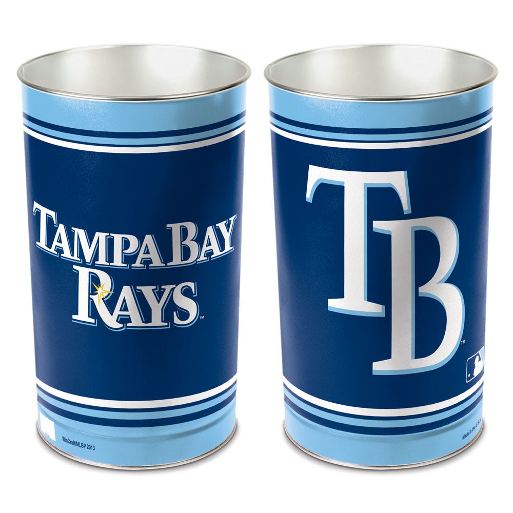 Tampa Bay Rays Wastebasket 15 Inch Periodic Restock