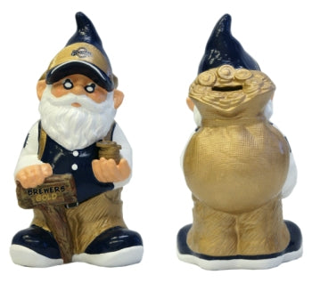 Milwaukee Brewers Garden Gnome Coin Bank CO