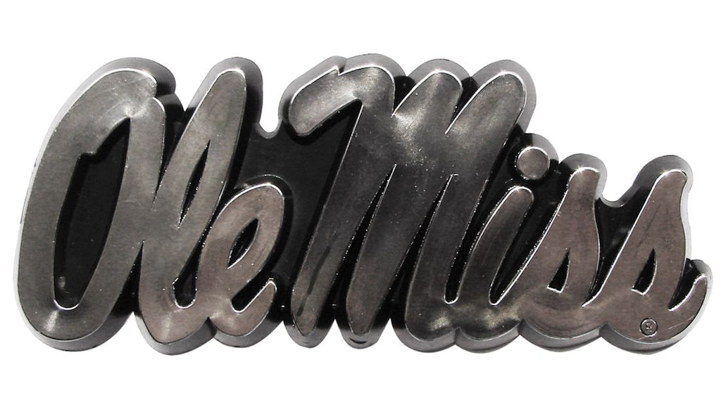 Ole Miss Rebels Auto Emblem Silver
