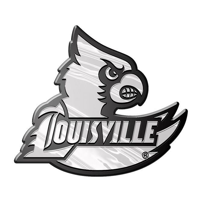 Louisville Cardinals Auto Emblem Silver Special Order