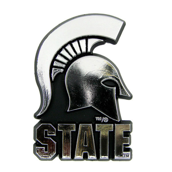Michigan State Spartans Auto Emblem Silver