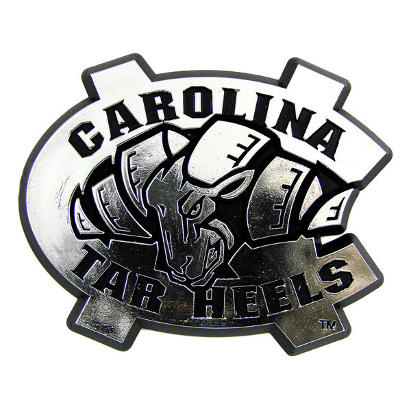 North Carolina Tar Heels Auto Emblem Silver