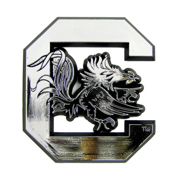 South Carolina Gamecocks Auto Emblem Silver