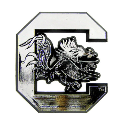 South Carolina Gamecocks Auto Emblem Silver
