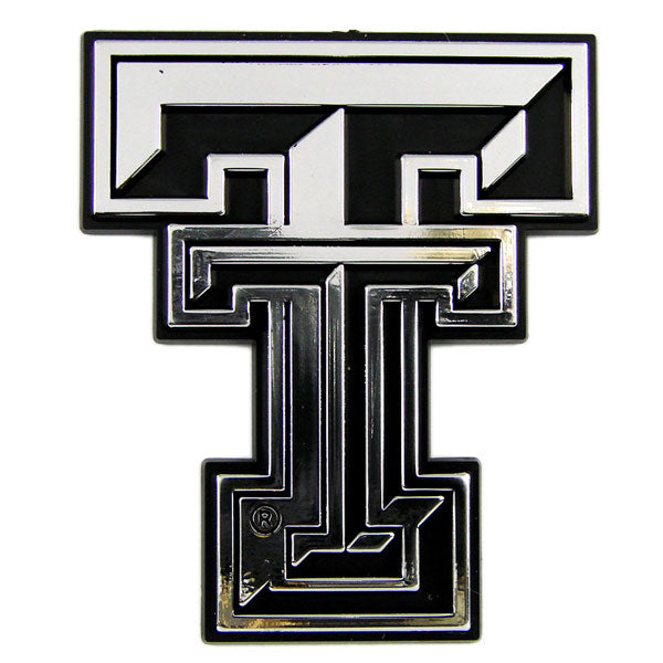 Texas Tech Red Raiders Auto Emblem Silver