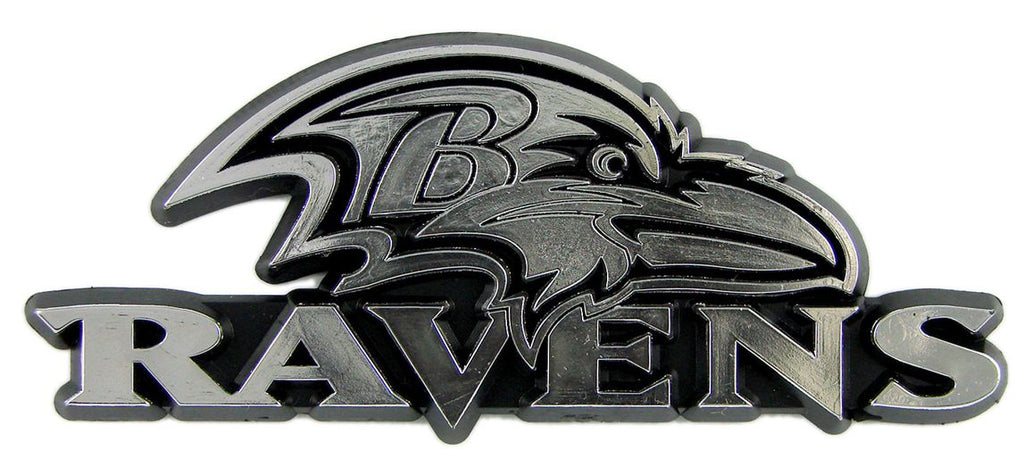 Baltimore Ravens Auto Emblem Silver