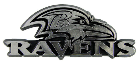 Baltimore Ravens Auto Emblem Silver