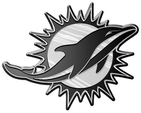 Miami Dolphins Auto Emblem Silver