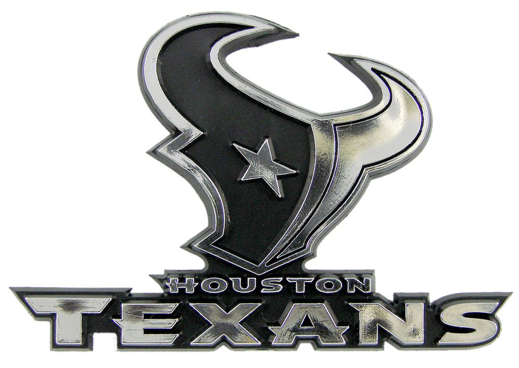 Houston Texans Auto Emblem Silver