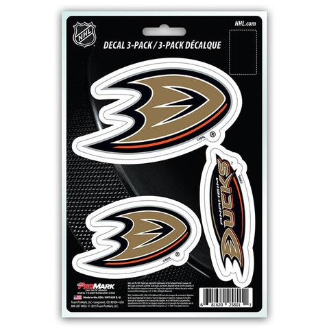 Anaheim Mighty Ducks Decal Die Cut Team 3 Pack