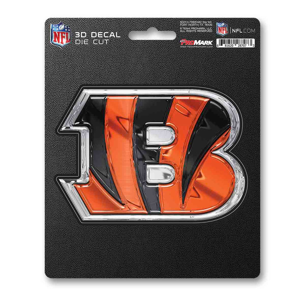 Cincinnati Bengals Decal 5x8 Die Cut 3D Logo Design