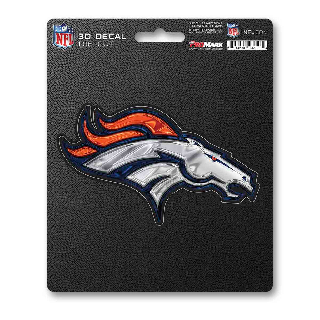Denver Broncos Decal 5x8 Die Cut 3D Logo Design