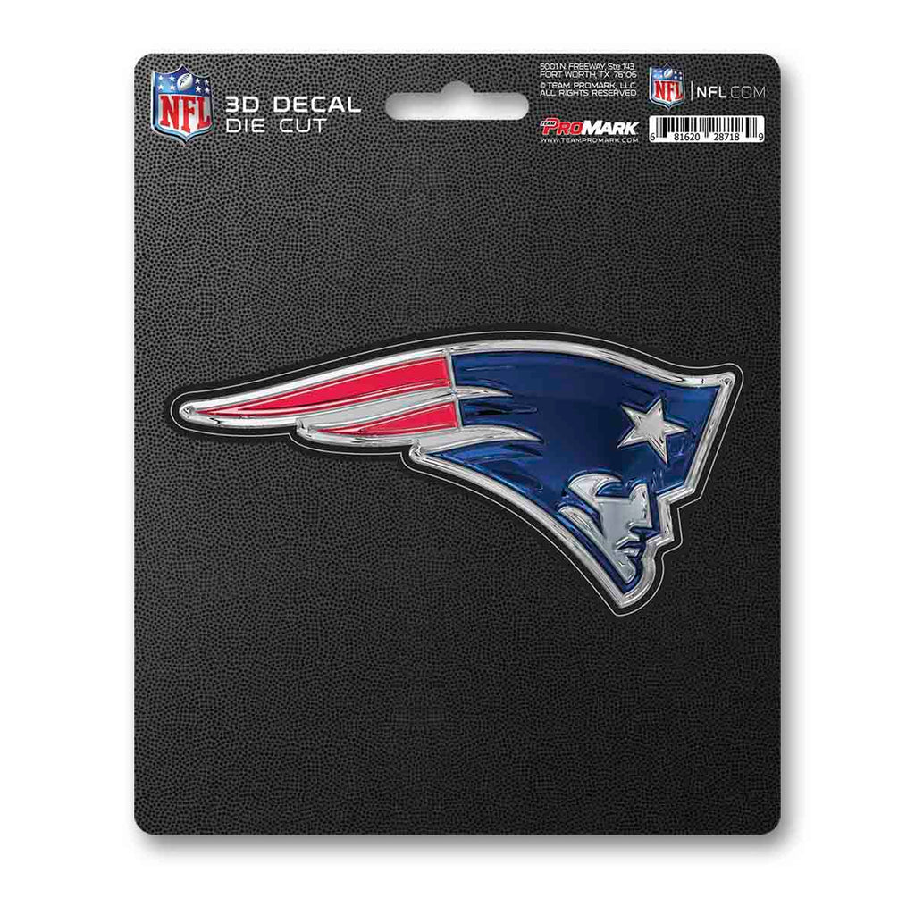 New England Patriots Decal 5x8 Die Cut 3D Logo Design