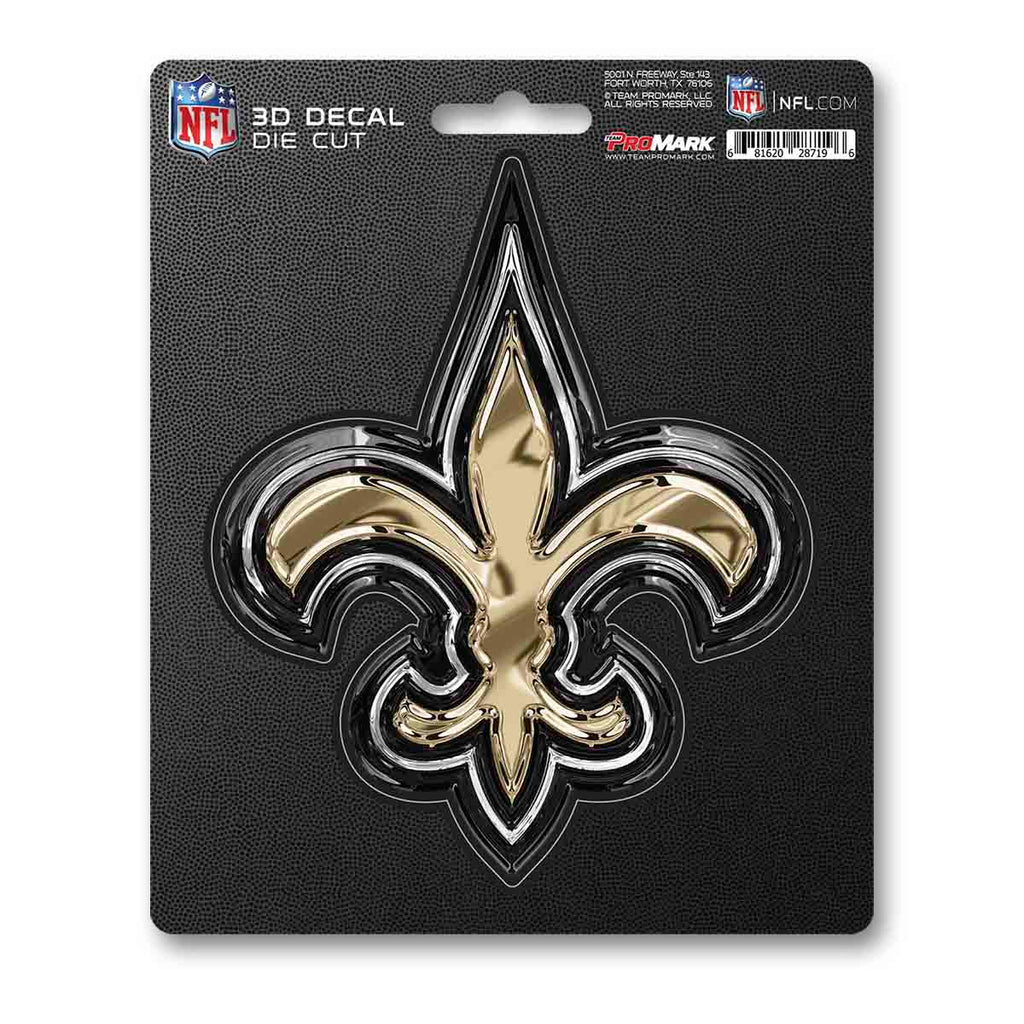 New Orleans Saints Decal 5x8 Die Cut 3D Logo Design
