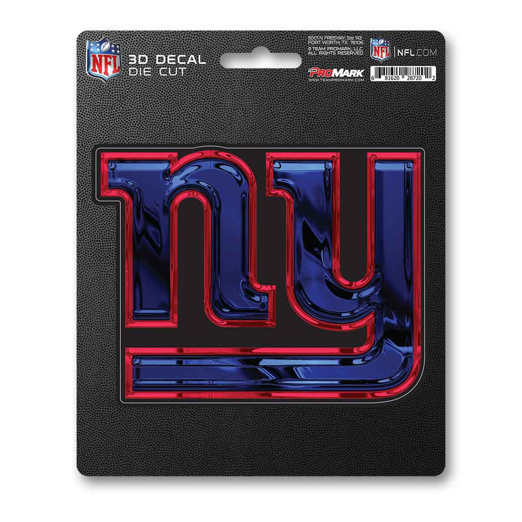 New York Giants Decal 5x8 Die Cut 3D Logo Design