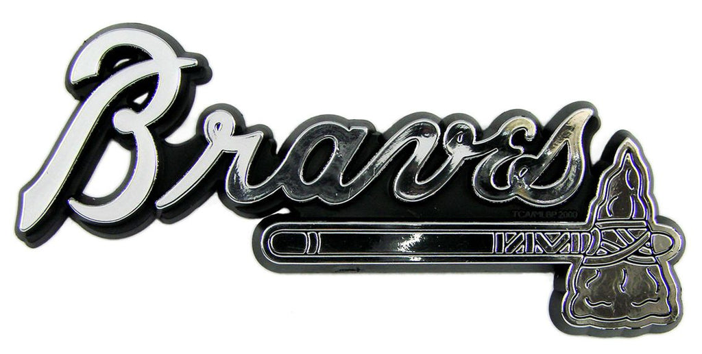 Atlanta Braves Auto Emblem Silver