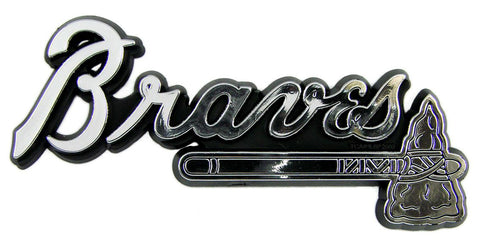 Atlanta Braves Auto Emblem Silver