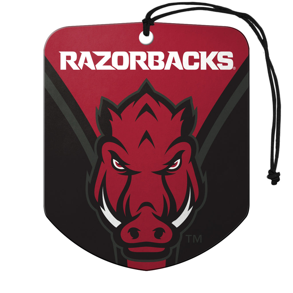 Arkansas Razorbacks Air Freshener Shield Design 2 Pack Special Order