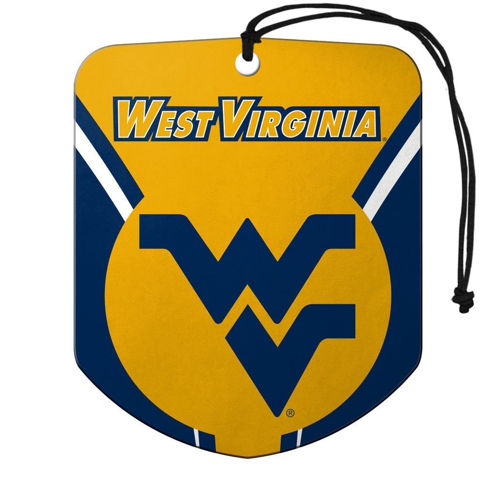West Virginia Mountaineers Air Freshener Shield Design 2 Pack Special Order