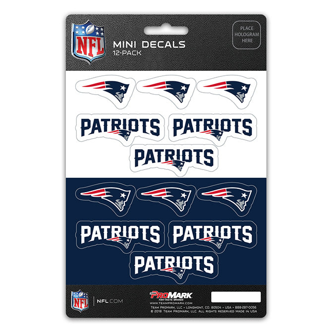 New England Patriots Decal Set Mini 12 Pack