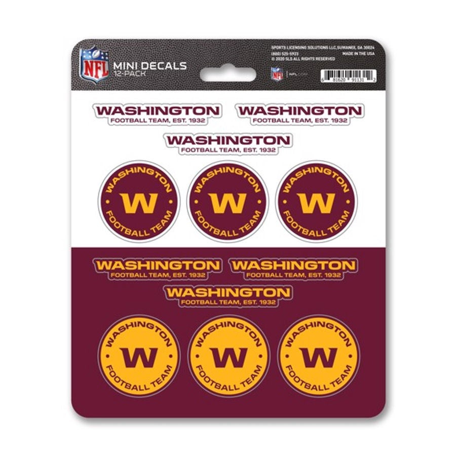 Washington Huskies Football Team Decal Set Mini 12 Pack