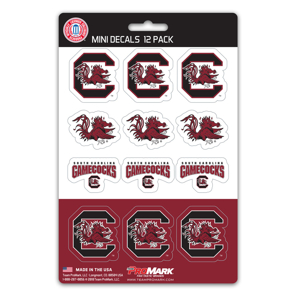 South Carolina Gamecocks Decal Set Mini 12 Pack Special Order