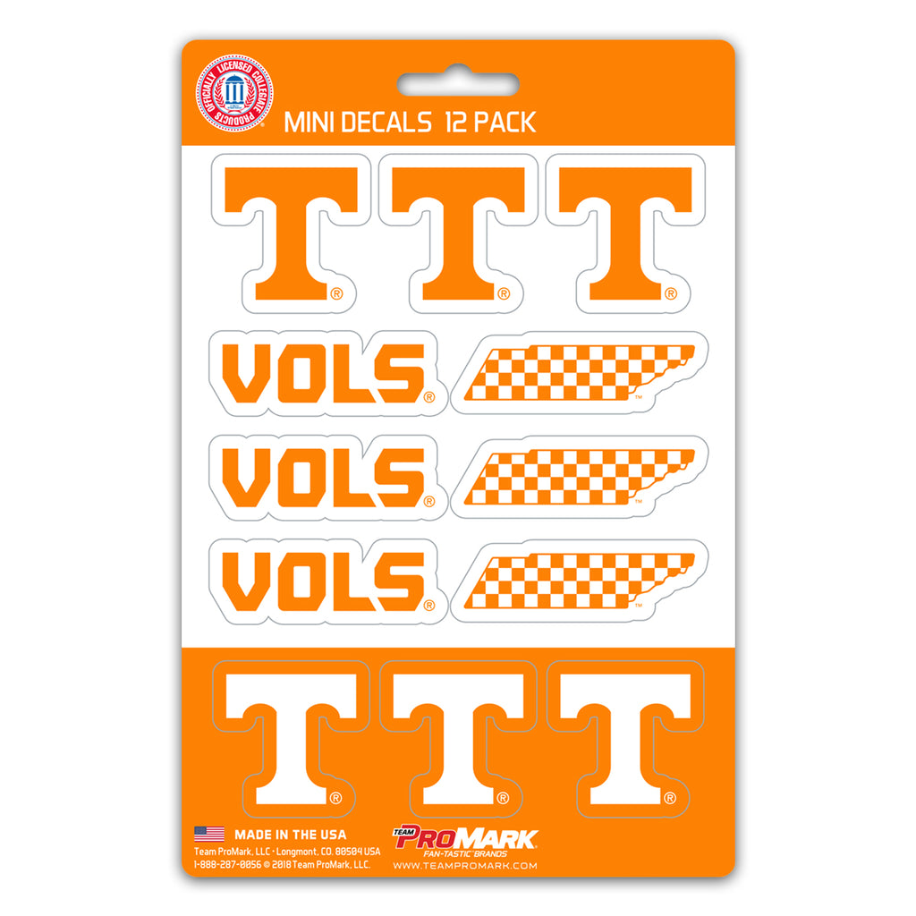 Tennessee Volunteers Decal Set Mini 12 Pack Special Order