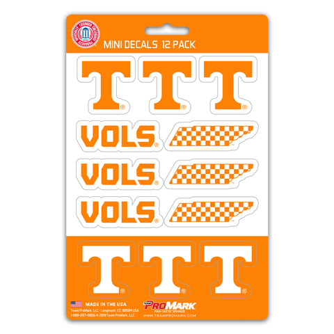 Tennessee Volunteers Decal Set Mini 12 Pack Special Order