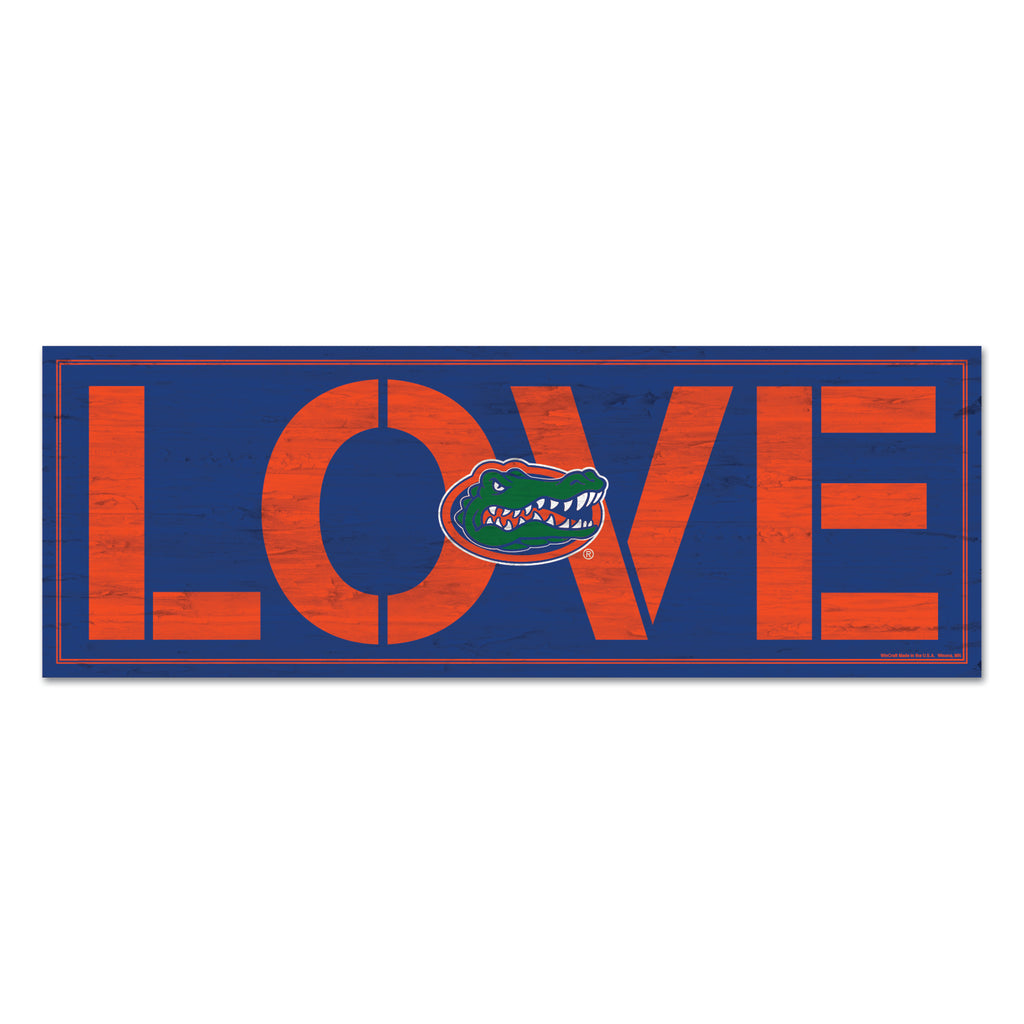 Florida Gators Sign 8x23 Wood Love