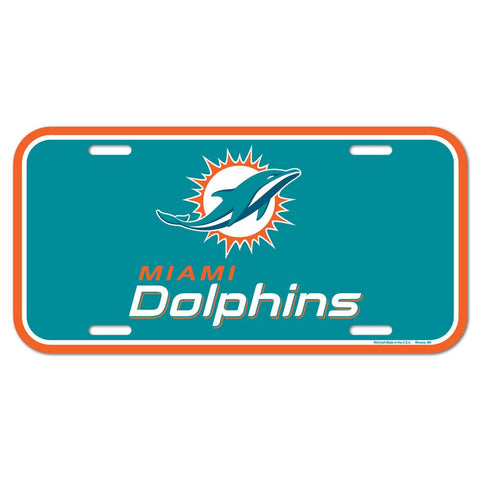 Miami Dolphins License Plate Plastic