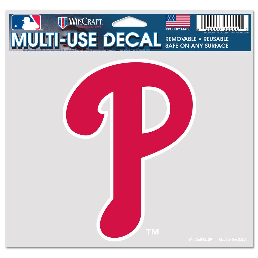 Philadelphia Phillies Decal 5x6 Multi Use Color