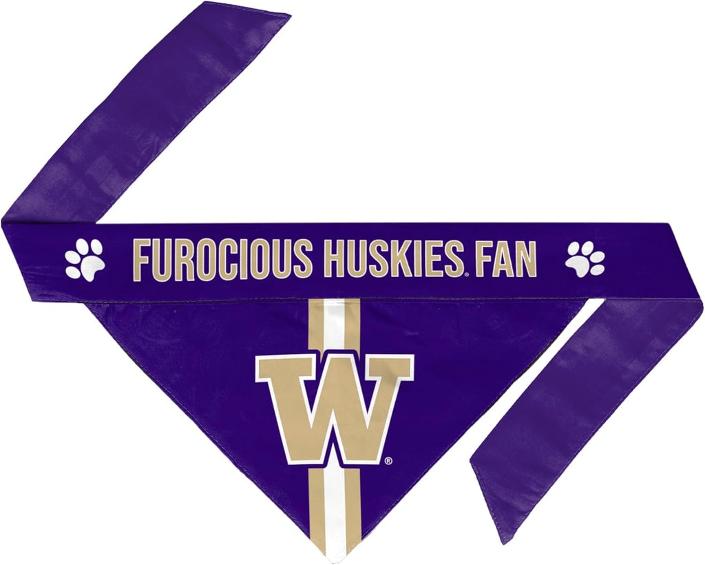 Washington Huskies Pet Bandanna Size S Alternate Design