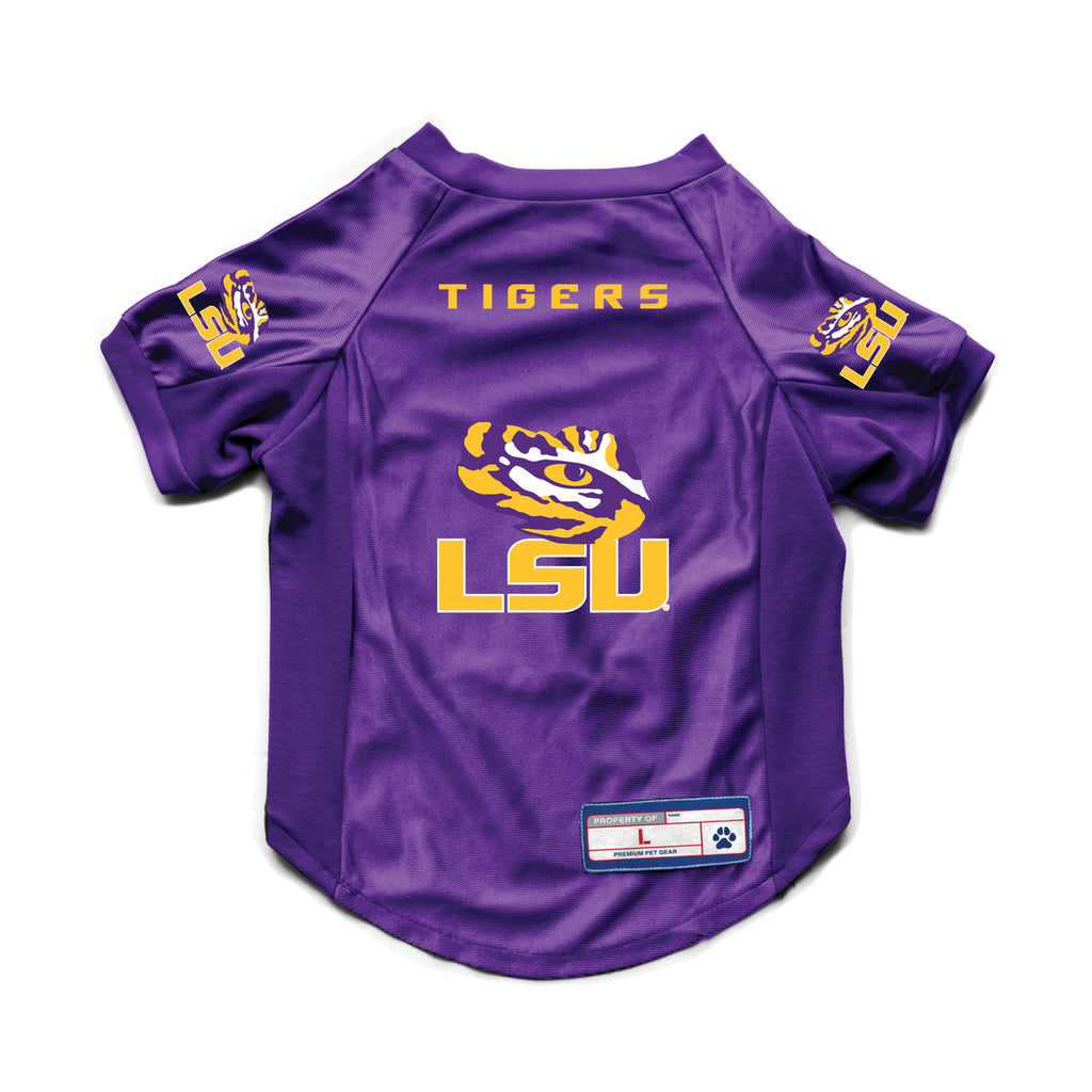 LSU Tigers Pet Jersey Stretch Size