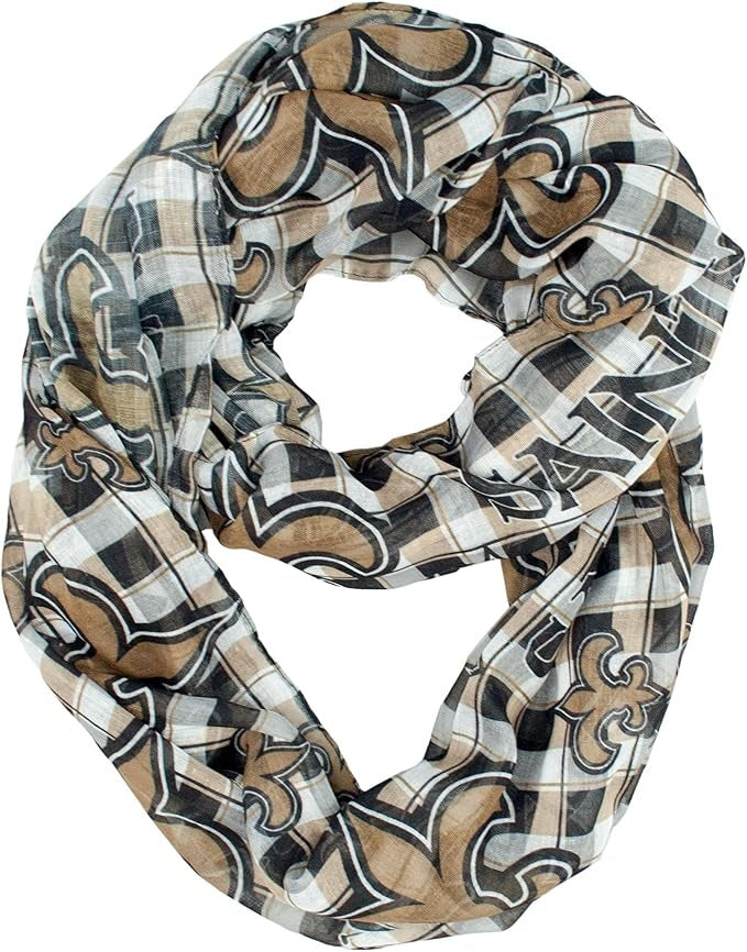 New Orleans Saints Infinity Scarf Plaid