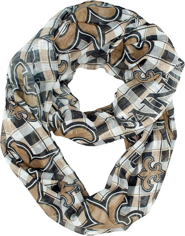 New Orleans Saints Infinity Scarf Plaid
