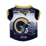 Los Angeles Rams Pet Performance Tee Shirt Size