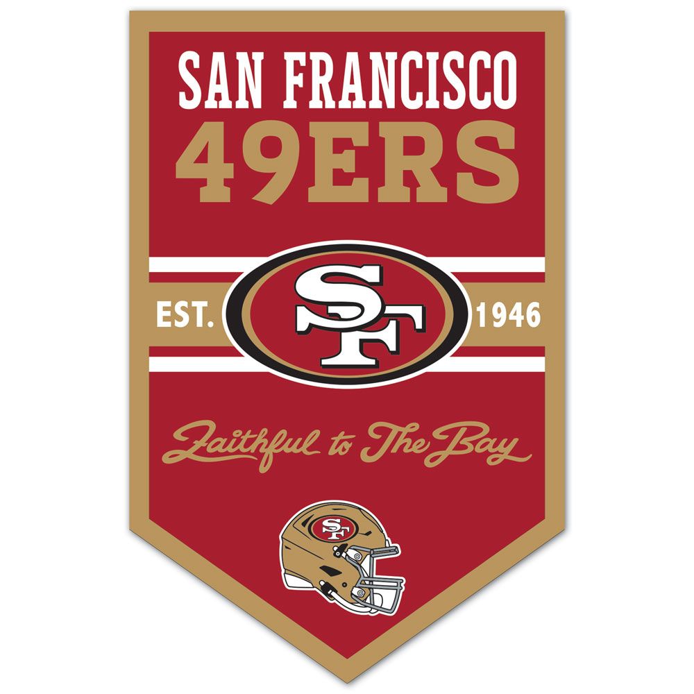 San Francisco 49ers Sign 11x17 Wood Chevron