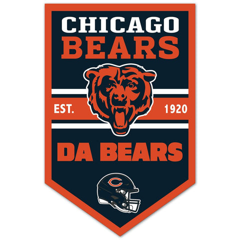 Chicago Bears Sign 11x17 Wood Chevron