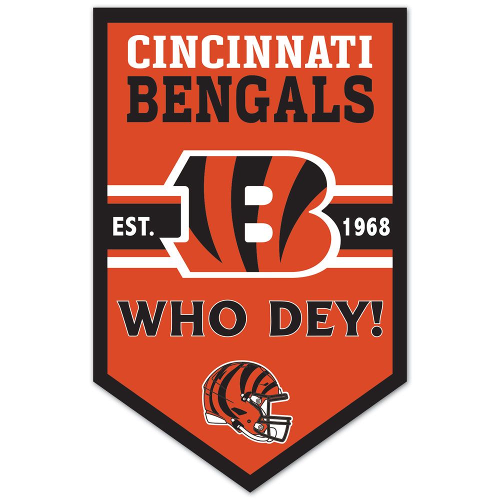 Cincinnati Bengals Sign 11x17 Wood Chevron