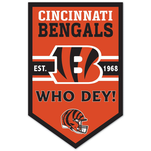 Cincinnati Bengals Sign 11x17 Wood Chevron