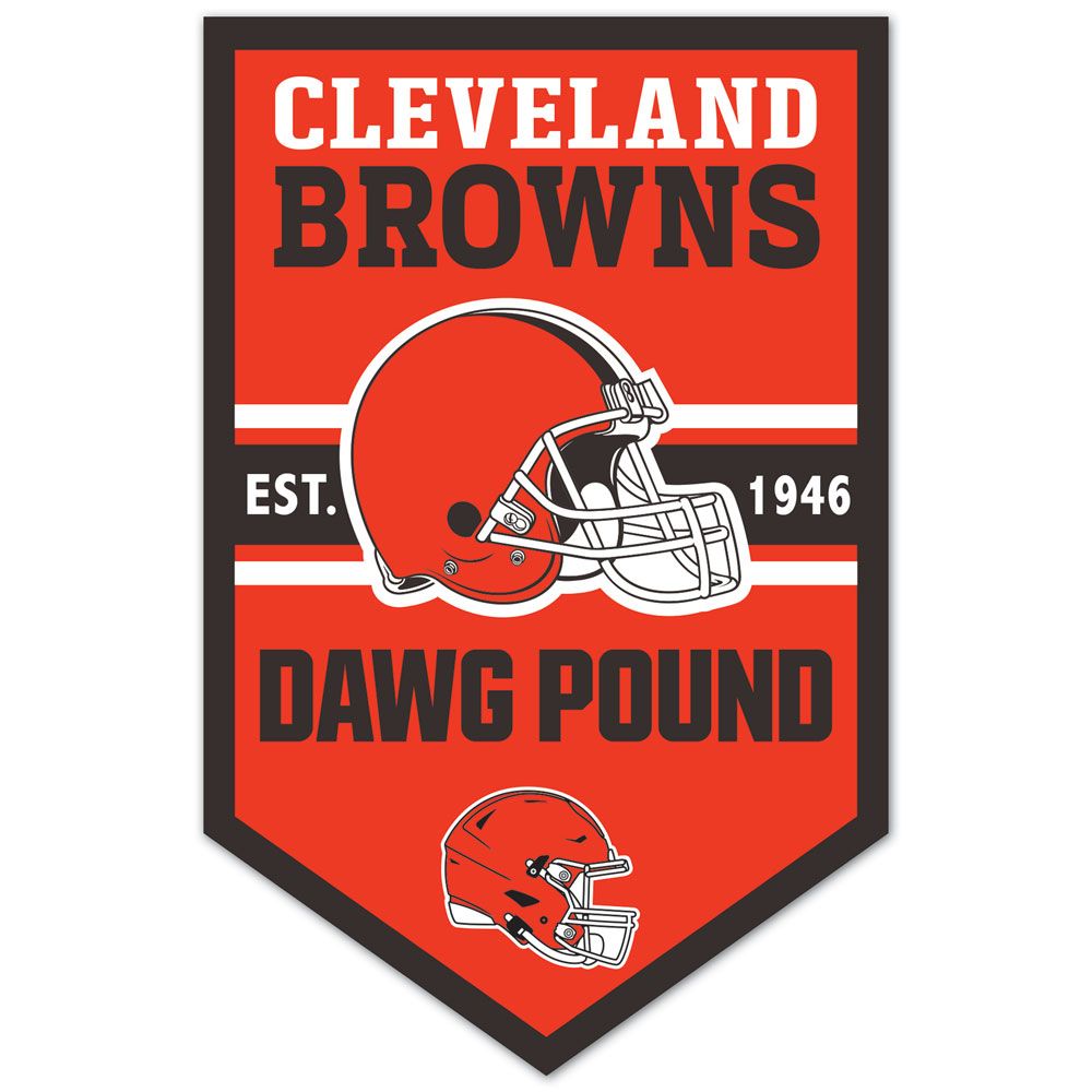 Cleveland Browns Sign 11x17 Wood Chevron