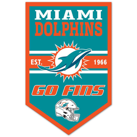 Miami Dolphins Sign 11x17 Wood Chevron