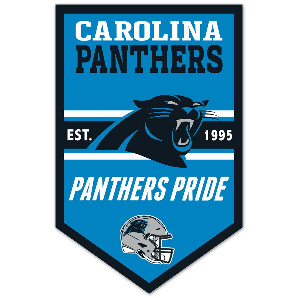 Carolina Panthers Sign 11x17 Wood Chevron